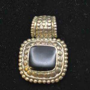 Vintage 90’s Slide Pendant Black & Silver